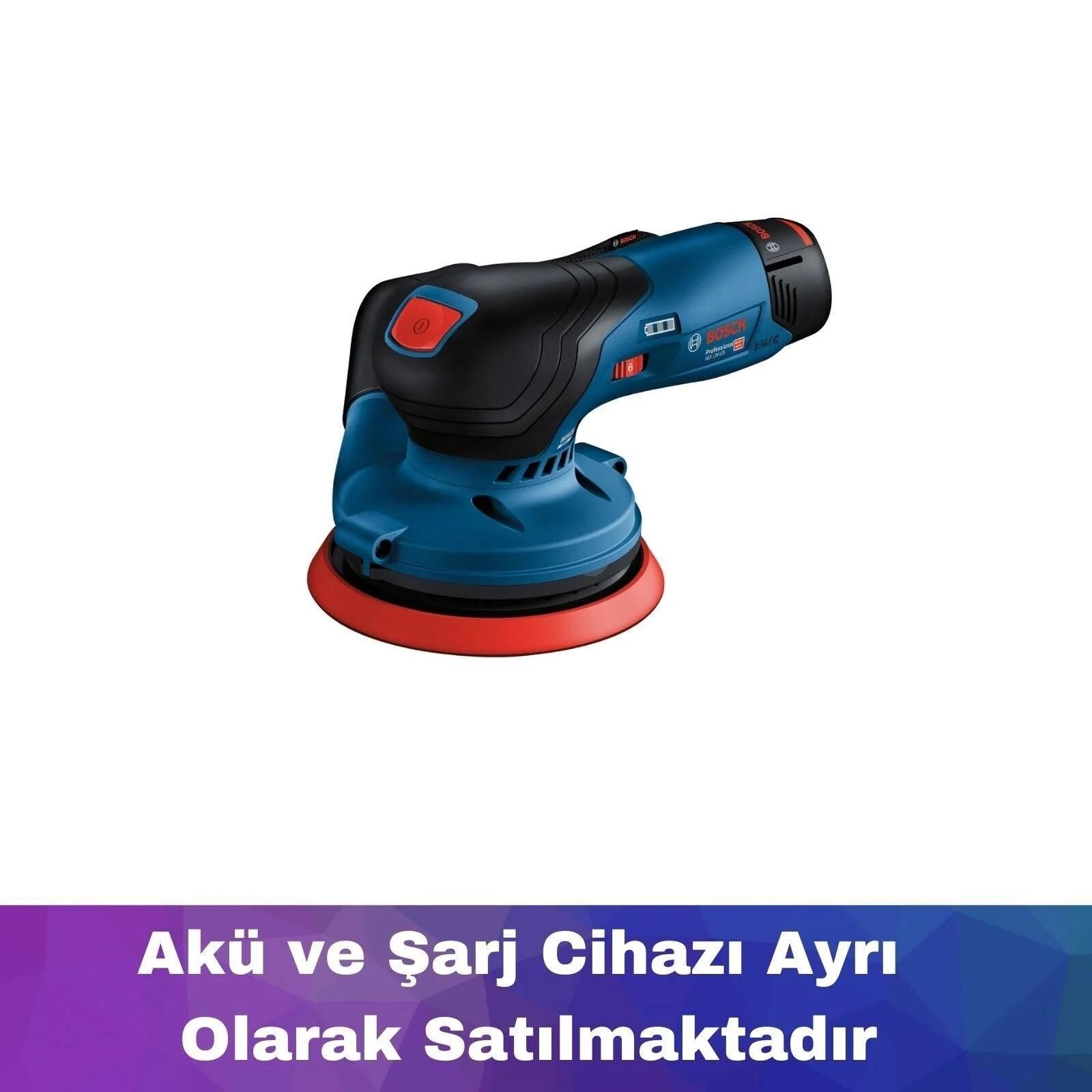Bosch GEX 12V-125 Akülü Eksantrik Zımpara (Akü ve Şarj yoktur) 0601372101