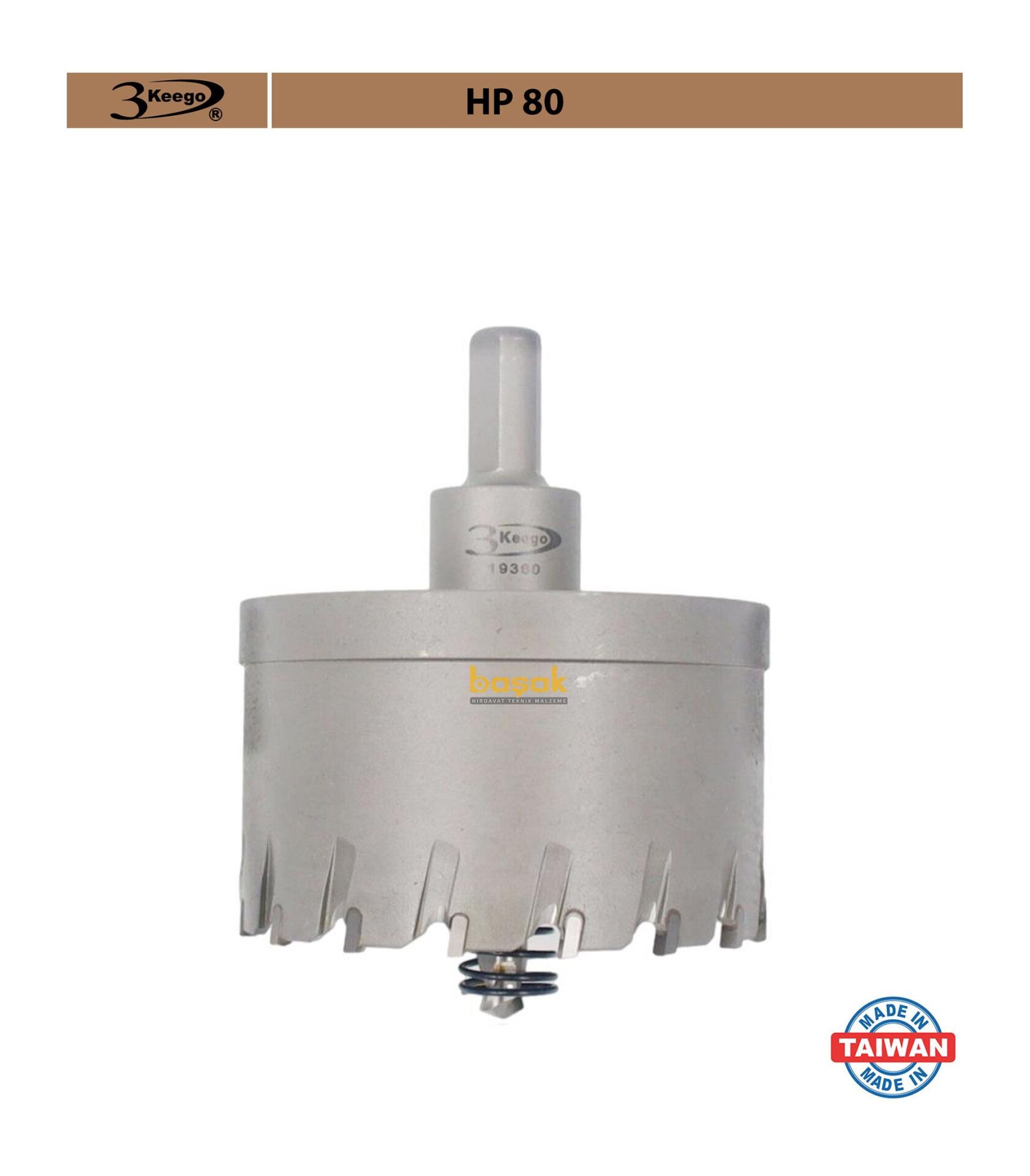 3Keego 83 mm TCT Uzun Delik Testeresi HP80