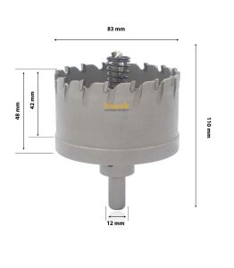3Keego 83 mm TCT Uzun Delik Testeresi HP80