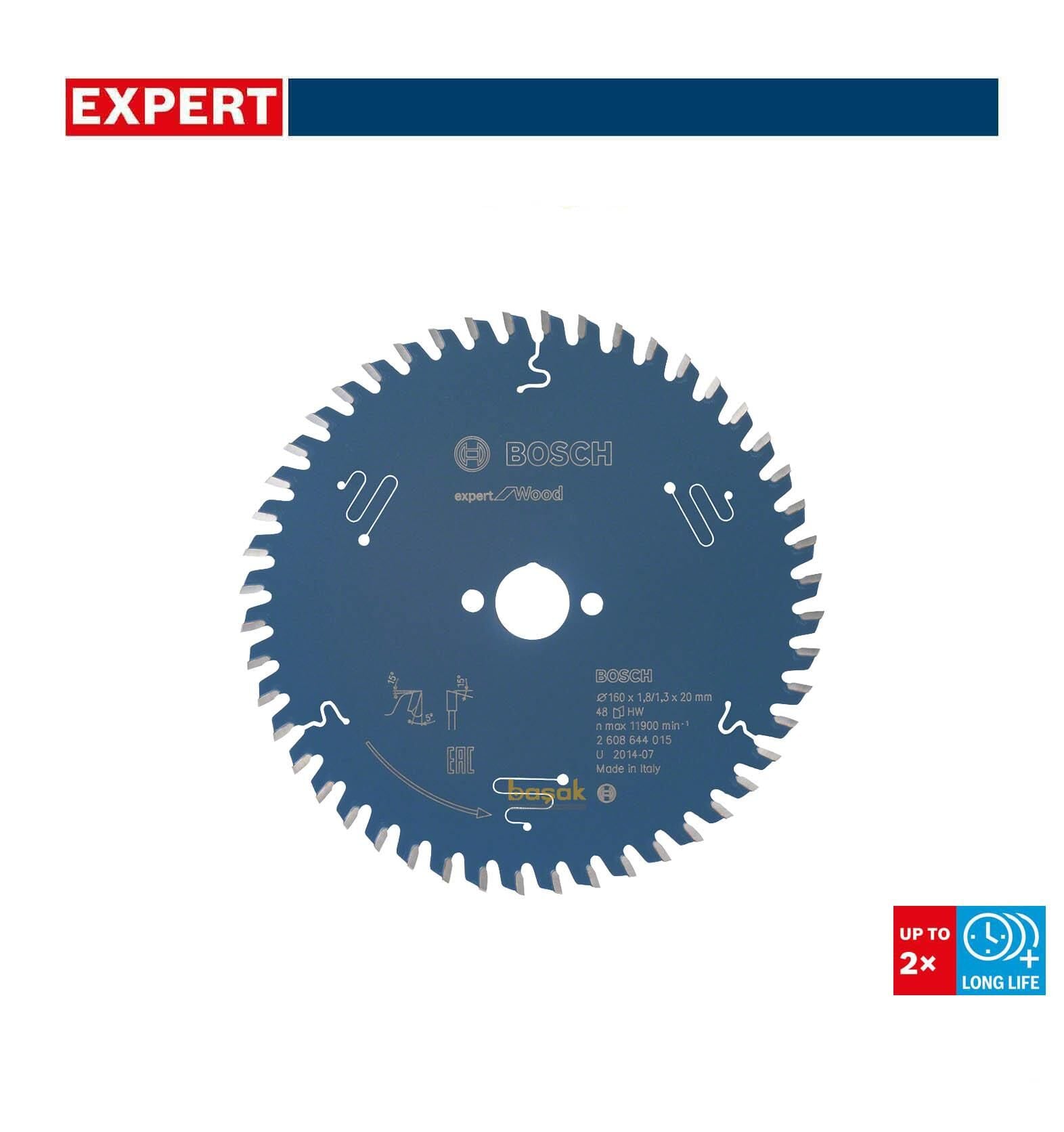 Bosch Ahşap Daire Kesme Bıçağı 160*20 mm 48 Diş Expert 2608644015