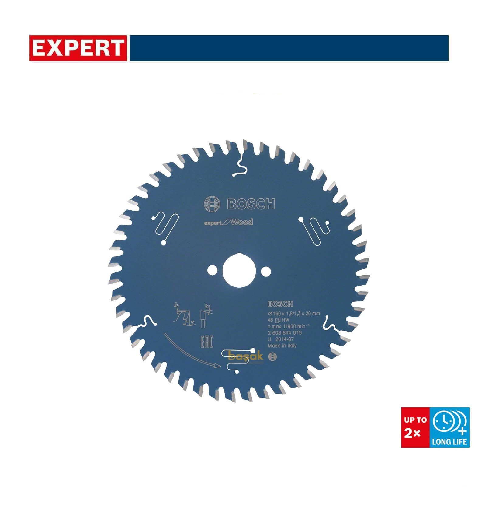 Bosch Ahşap Daire Kesme Bıçağı 160*20 mm 48 Diş Expert 2608644015