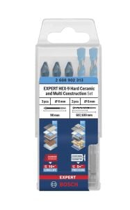 Bosch Expert HEX-9 5'li 6 mm Seramik ve Çok Amaçlı Matkap Ucu Seti 2608902313