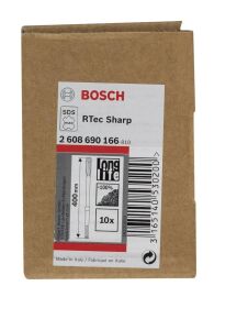 Bosch SDS Max Rtec 10'lu Kırıcı Yassı Keski 25 x 400 mm 2608690166