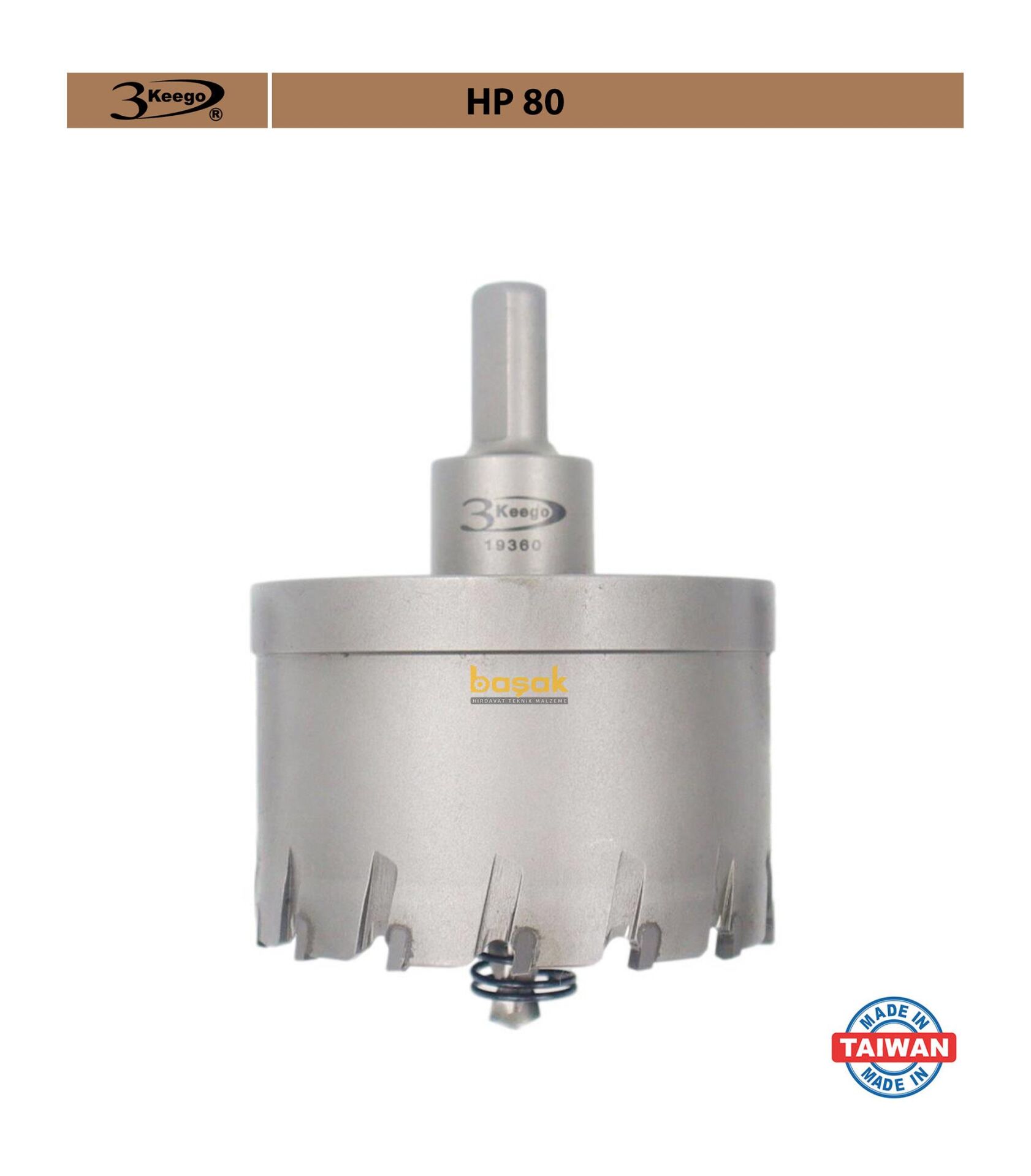 3Keego 76 mm TCT Uzun Delik Testeresi HP80
