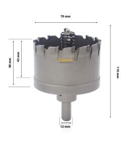 3Keego 76 mm TCT Uzun Delik Testeresi HP80