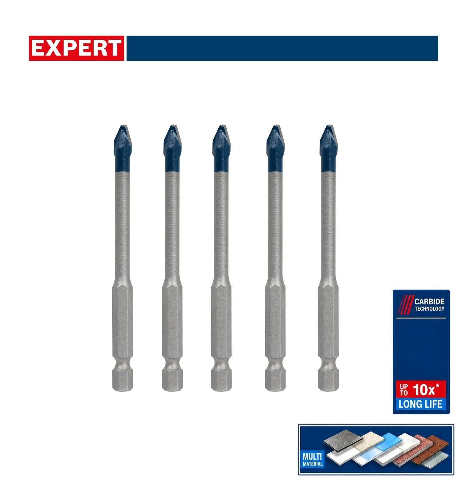 Bosch Expert HEX-9 5'li 6 mm Sert Seramik Delme Ucu Seti 2608902316