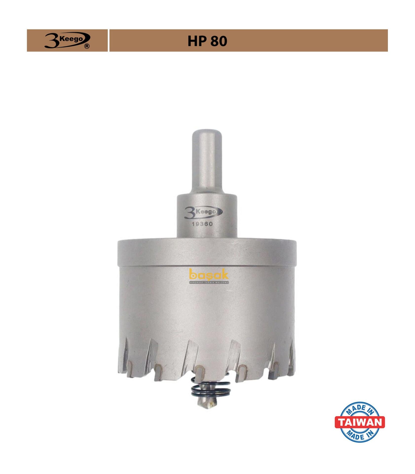 3Keego 70 mm TCT Uzun Delik Testeresi HP80