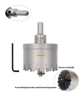 3Keego 70 mm TCT Uzun Delik Testeresi HP80