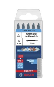 Bosch Expert HEX-9 5'li 5 mm Sert Seramik Delme Ucu Seti 2608902315