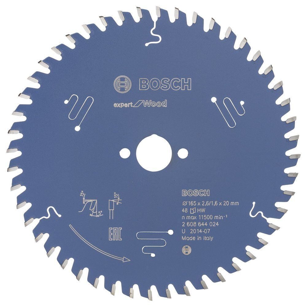 Bosch Ahşap Daire Kesme Bıçağı 165*20 mm 48 Diş Expert 2608644024