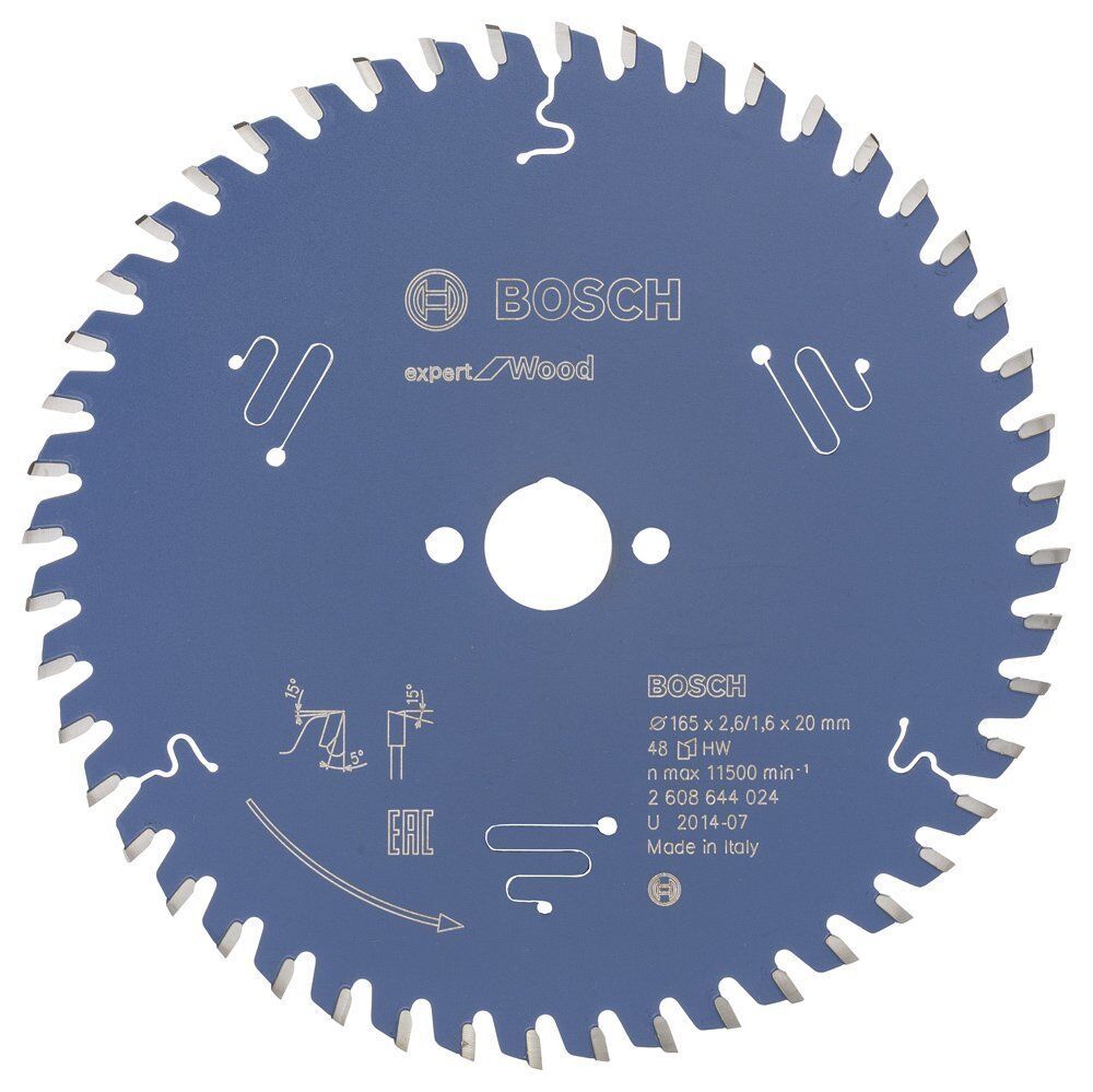 Bosch Ahşap Daire Kesme Bıçağı 165*20 mm 48 Diş Expert 2608644024