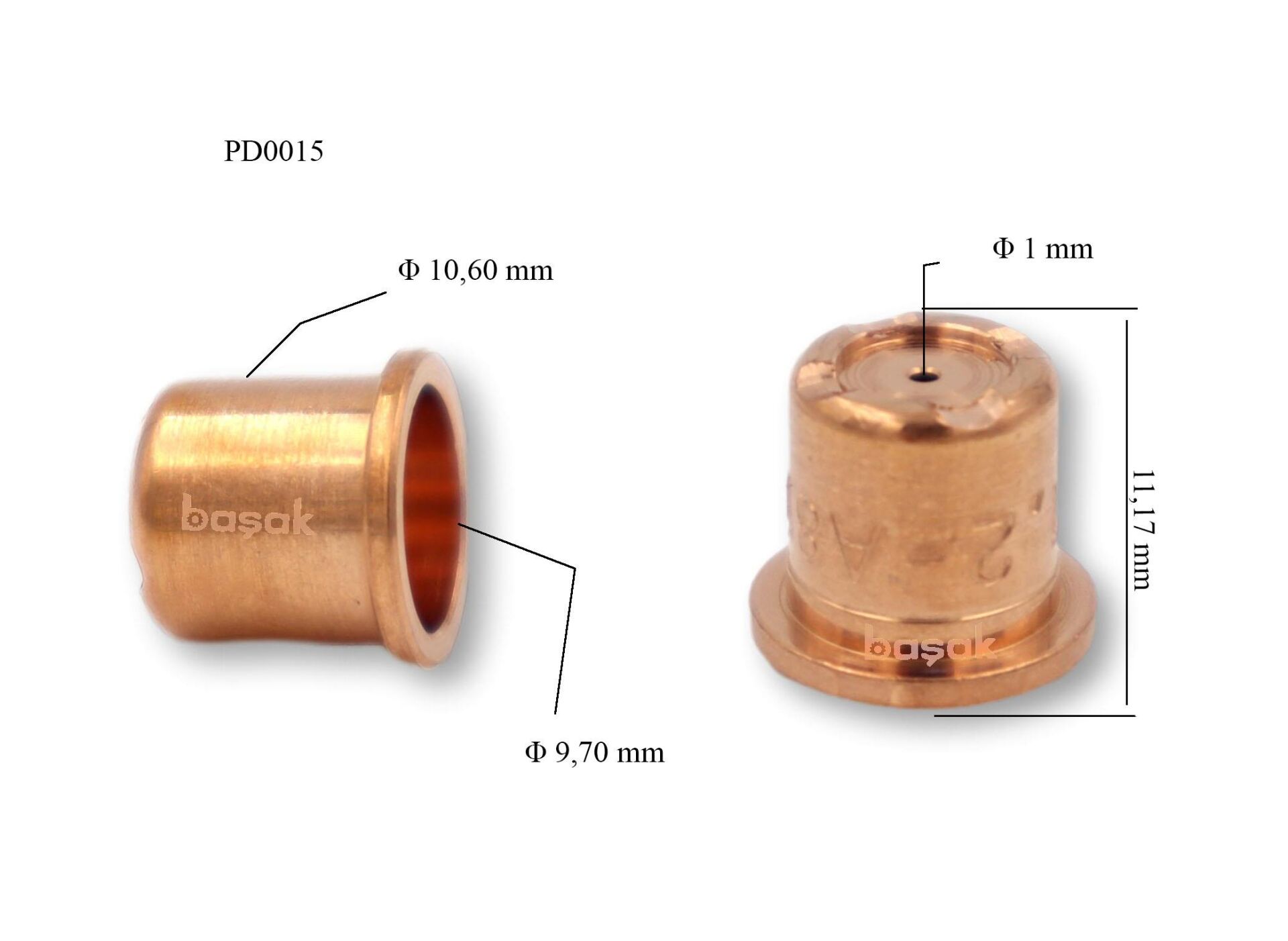 PD0015-10 CB50 Plazma Kesim Memesi 50A - 1mm Trafimet
