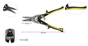 Bahco 275 mm Düz Kaportacı Makası MA421