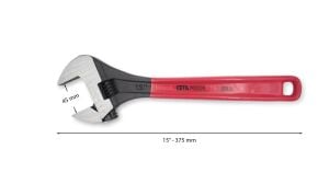 Ceta Form 375 mm 15'' Kurbağacık Anahtar B21-375B Fosfat Kaplı PVC
