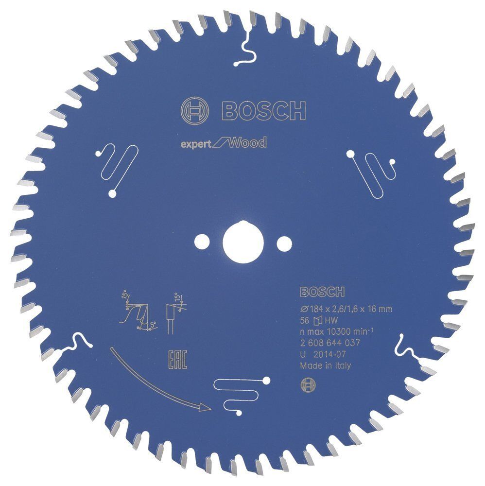 Bosch Ahşap Daire Kesme Bıçağı 184*16 mm 56 Diş Expert 2608644037