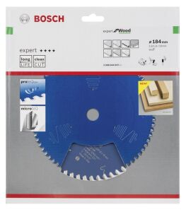 Bosch Ahşap Daire Kesme Bıçağı 184*16 mm 56 Diş Expert 2608644037
