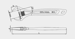 Ceta Form 300 mm 12'' Kurbağacık Anahtar B21-300B Fosfat Kaplı PVC