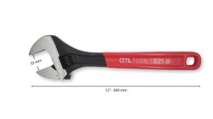Ceta Form 300 mm 12'' Kurbağacık Anahtar B21-300B Fosfat Kaplı PVC
