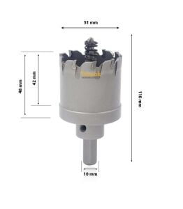 3Keego 51 mm TCT Uzun Delik Testeresi HP80