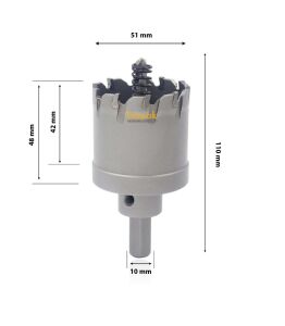 3Keego 51 mm TCT Uzun Delik Testeresi HP80