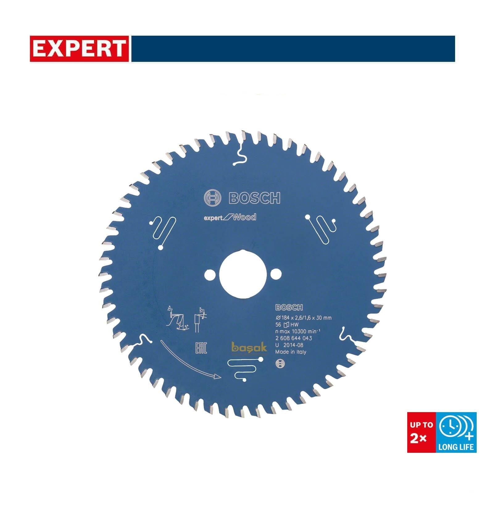 Bosch Ahşap Daire Kesme Bıçağı 184*30 mm 56 Diş Expert 2608644043