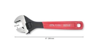 Ceta Form 200 mm 8'' Kurbağacık Anahtar B21-200B Fosfat Kaplı PVC