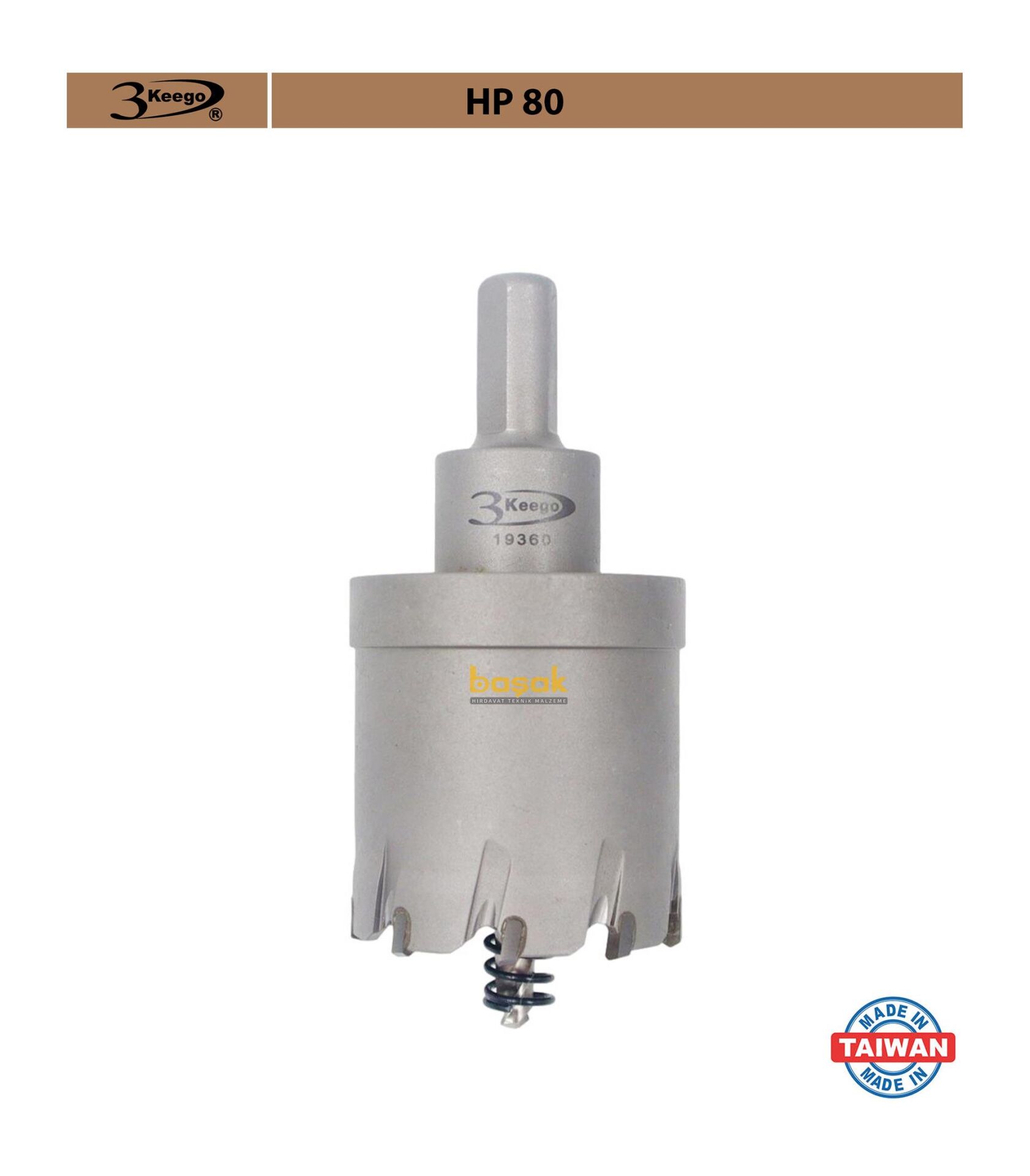 3Keego 48 mm TCT Uzun Delik Testeresi HP80