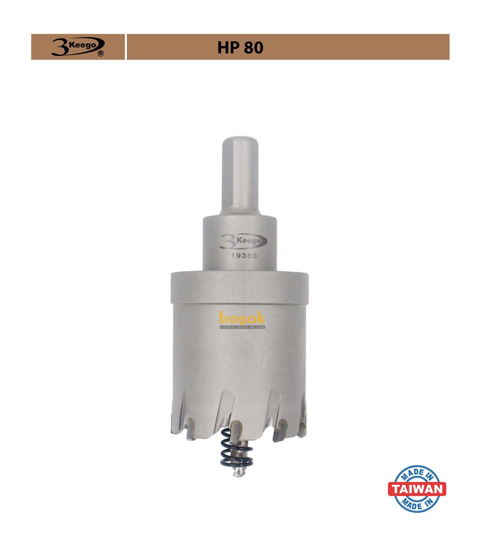 3Keego 44 mm TCT Uzun Delik Testeresi HP80