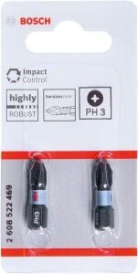 Bosch Impact Yıldız Bits Uç PH3 x 25 mm 2'li 2608522469