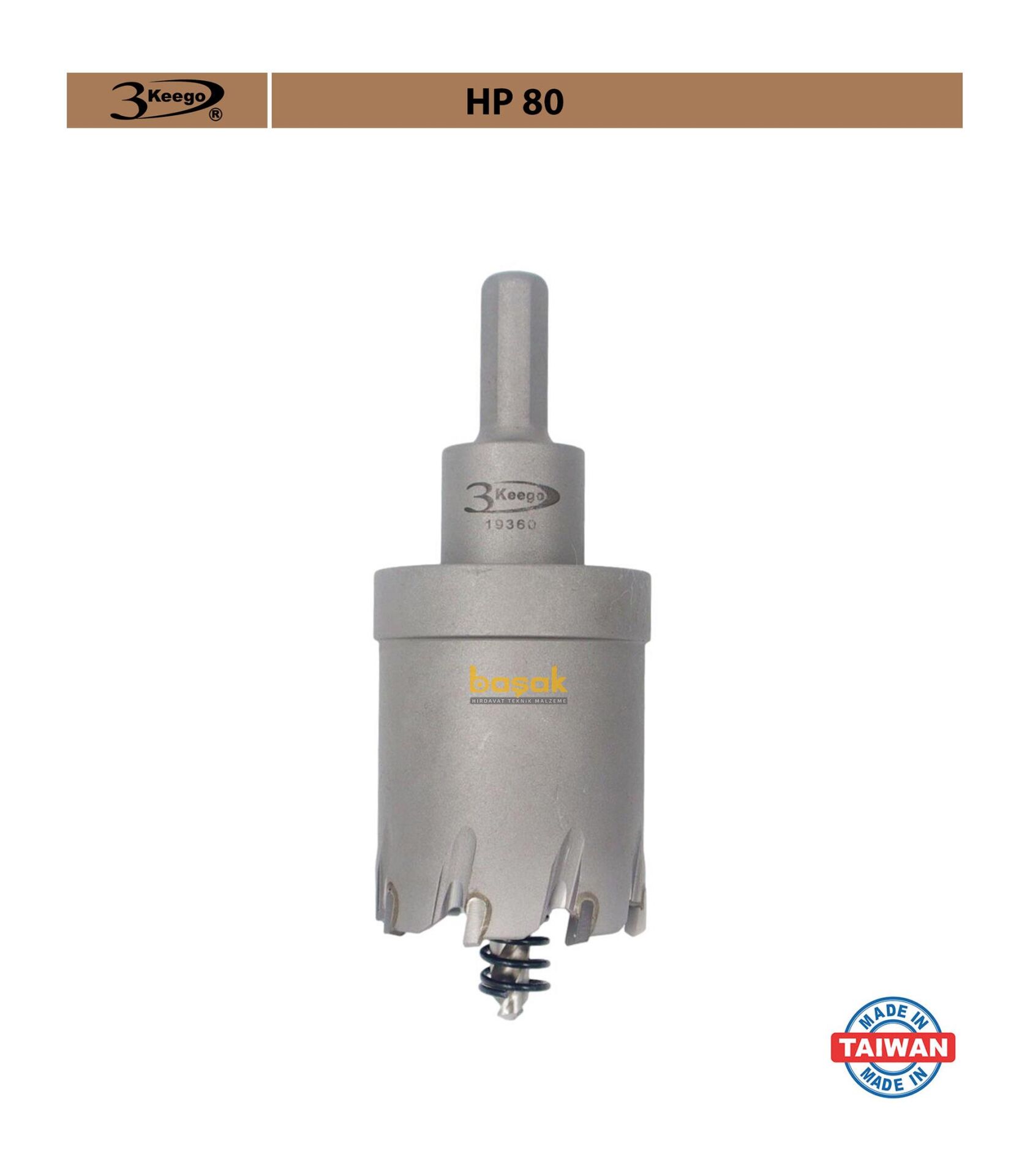 3Keego 40 mm TCT Uzun Delik Testeresi HP80