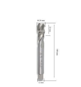 MTE M20 Helis Makine Kılavuzu İnce Şaftlı HSSE DIN 376/C