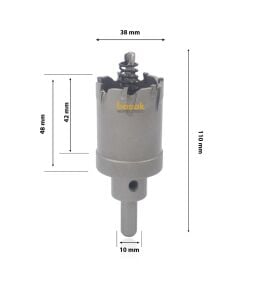 3Keego 38 mm TCT Uzun Delik Testeresi HP80