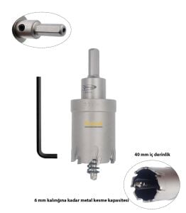 3Keego 38 mm TCT Uzun Delik Testeresi HP80