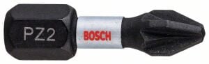 Bosch Impact Yıldız Bits Uç PZ2 x 25 mm 2'li 2608522401
