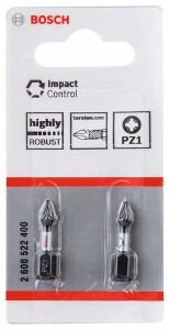 Bosch Impact Yıldız Bits Uç PZ1 x 25 mm 2'li 2608522400
