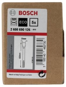 Bosch Kırıcı 5'li Yassı Keski SDS Max 600 x 25 mm 2608690126