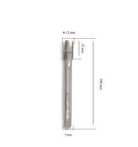 MTE M12x1 İnce Diş Makina Kılavuzu Düz HSSE DIN 374/C