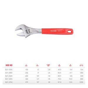 Ceta Form 375mm B21-375C Kurbağacık Anahtar(Krom Kaplı-PVC Daldırma Saplı)
