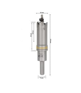 3Keego 25 mm TCT Uzun Delik Testeresi HP80