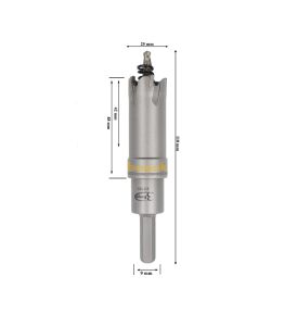 3Keego 25 mm TCT Uzun Delik Testeresi HP80