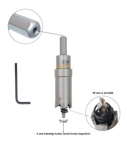 3Keego 25 mm TCT Uzun Delik Testeresi HP80
