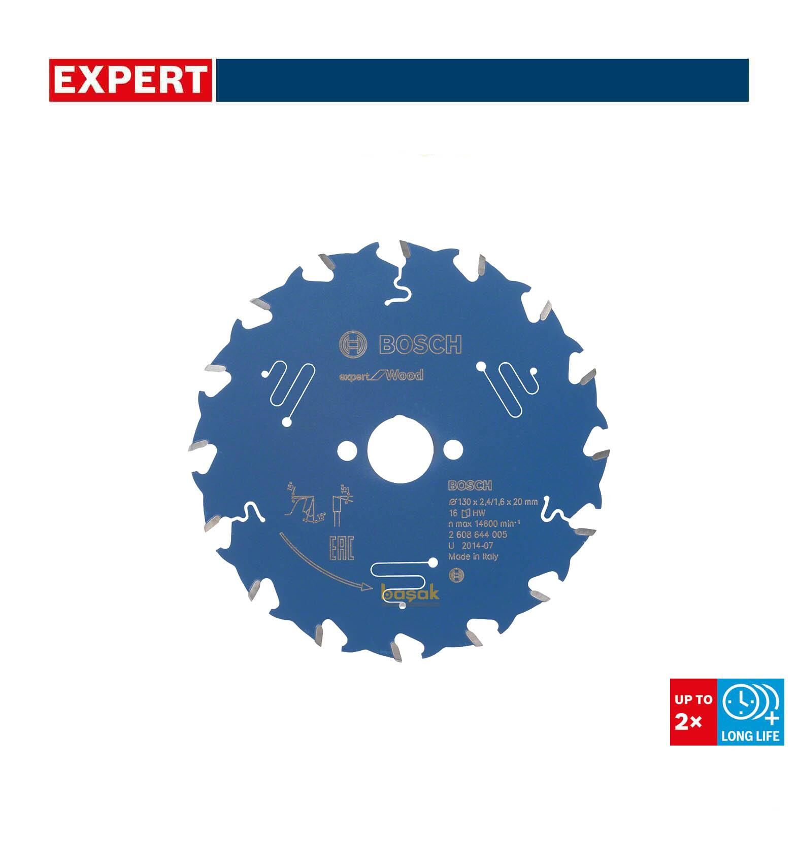 Bosch Ahşap Daire Kesme Bıçağı 130*20 mm 16 Diş Expert 2608644005