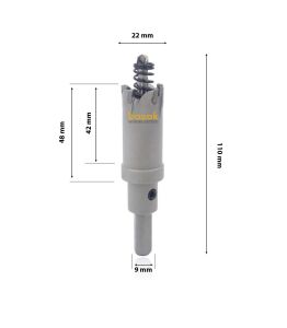 3Keego 22 mm TCT Uzun Delik Testeresi HP80