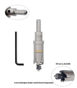 3Keego 22 mm TCT Uzun Delik Testeresi HP80