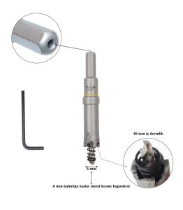 3Keego 16 mm TCT Uzun Delik Testeresi HP80