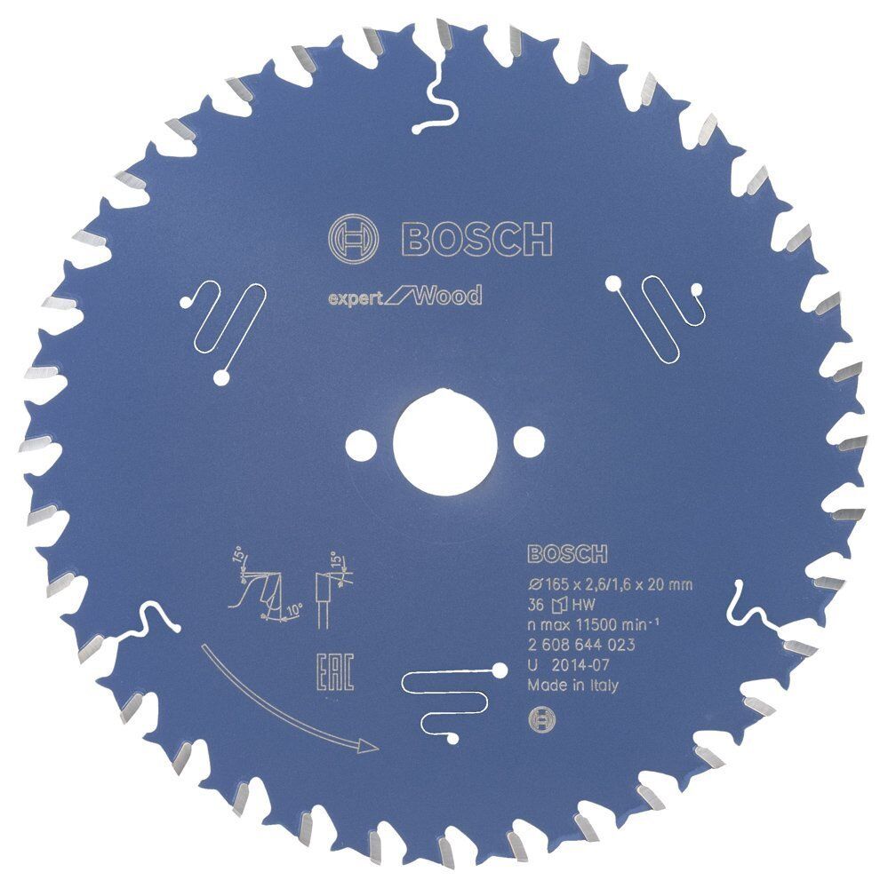 Bosch Ahşap Daire Kesme Bıçağı 165*20 mm 36 Diş Expert 2608644023