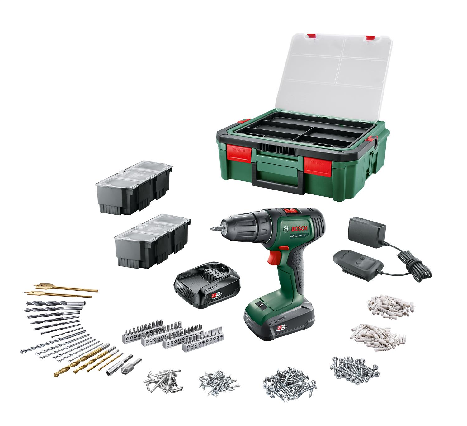 Bosch UniversalDrıll 18 SBX + 241 Aks (2x1,5Amp) 06039D4003