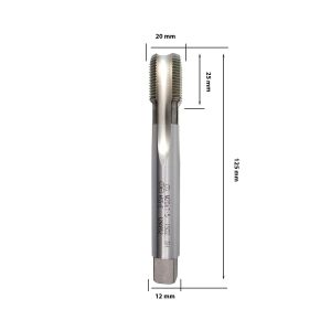 MTE M20x1,5 İnce Diş Makina Kılavuzu Düz HSSE DIN 374/C