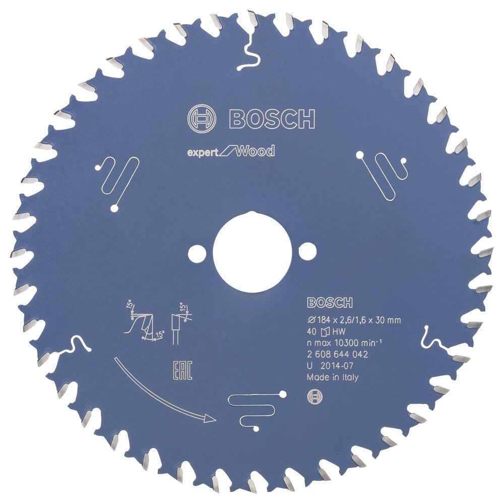 Bosch Ahşap Kesme Daire Testere Bıçağı 184*30 mm 40 Diş Expert 2608644042