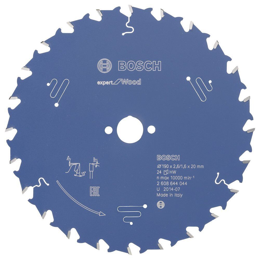 Bosch Ahşap Kesme Daire Testere Bıçağı 190*20 mm 24 Diş Expert 2608644044